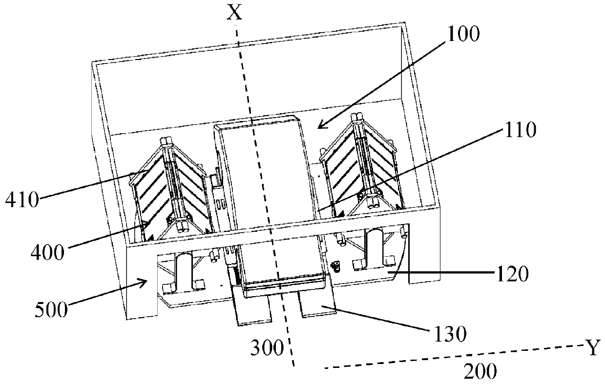 Vehicle battery replacing platform and vehicle battery replacing system