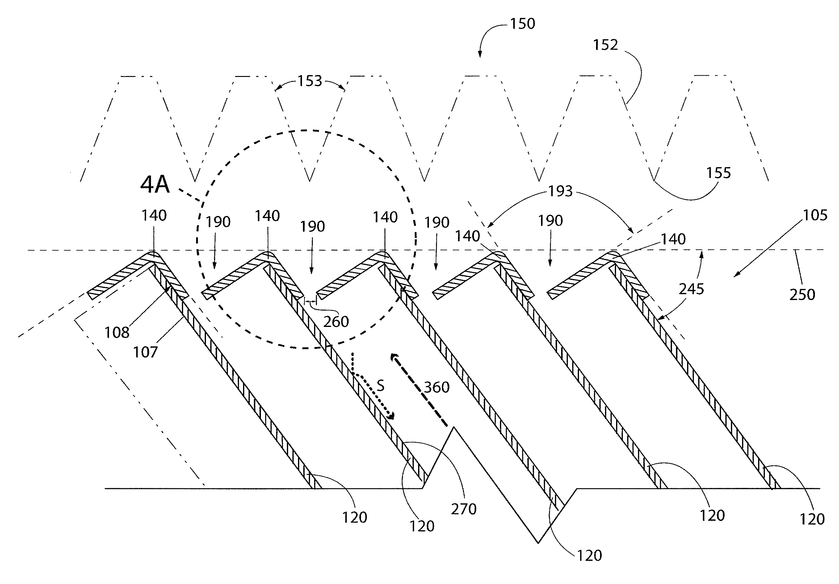 Plate settler with angular support members