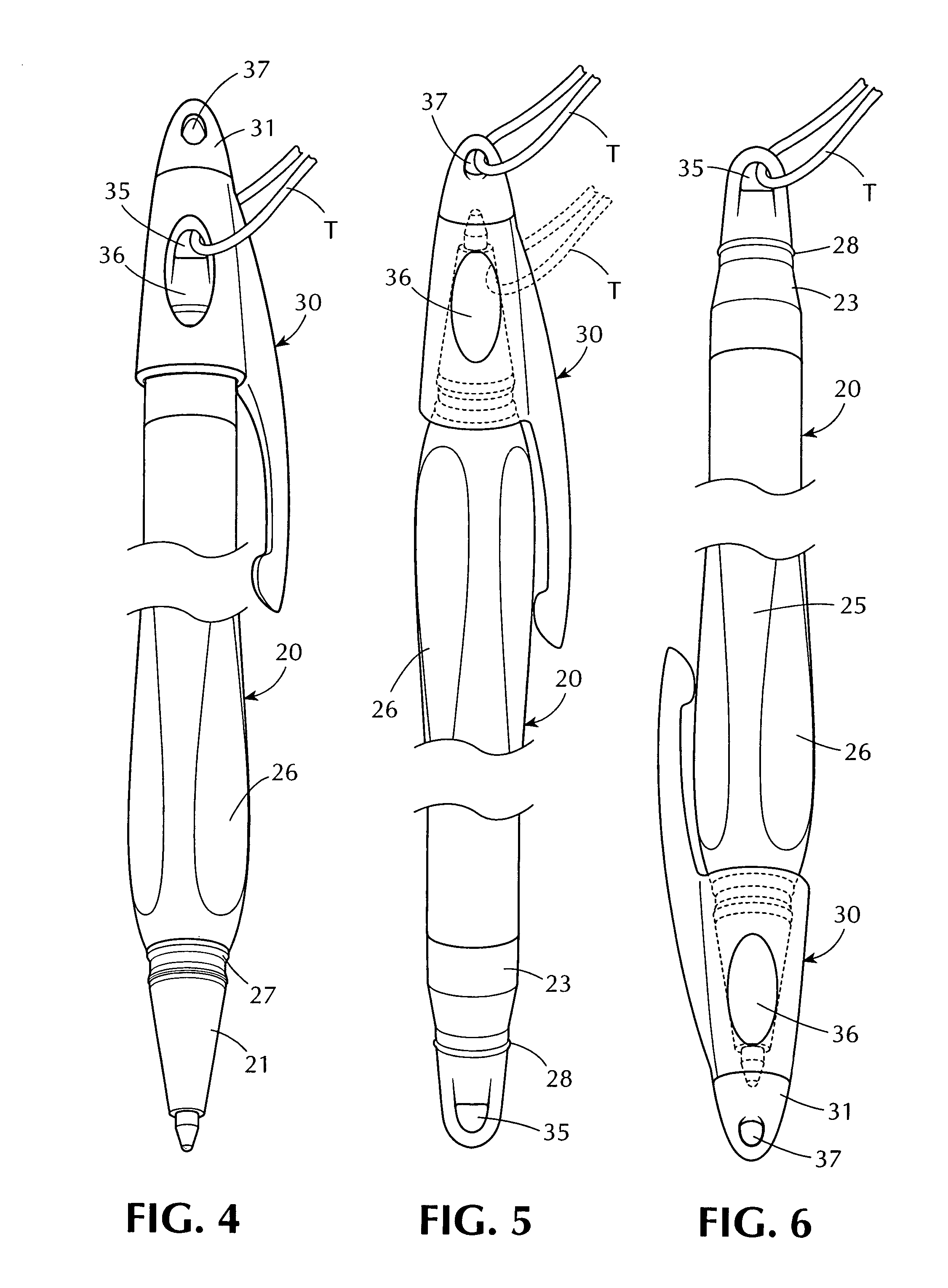 Writing instrument with multi-mode tethering