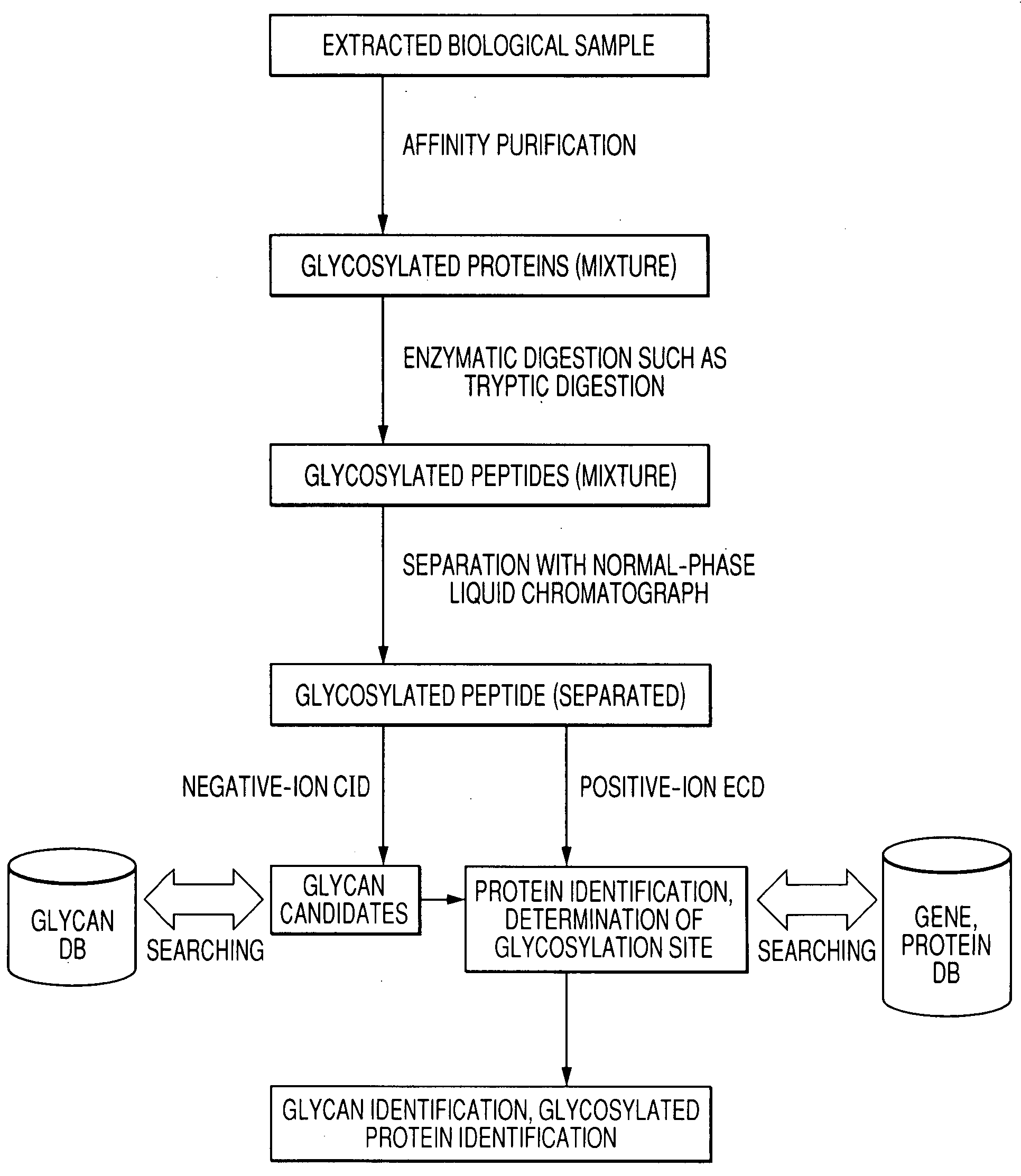 Methods and instruments for identification of glycosylated proteins and peptides