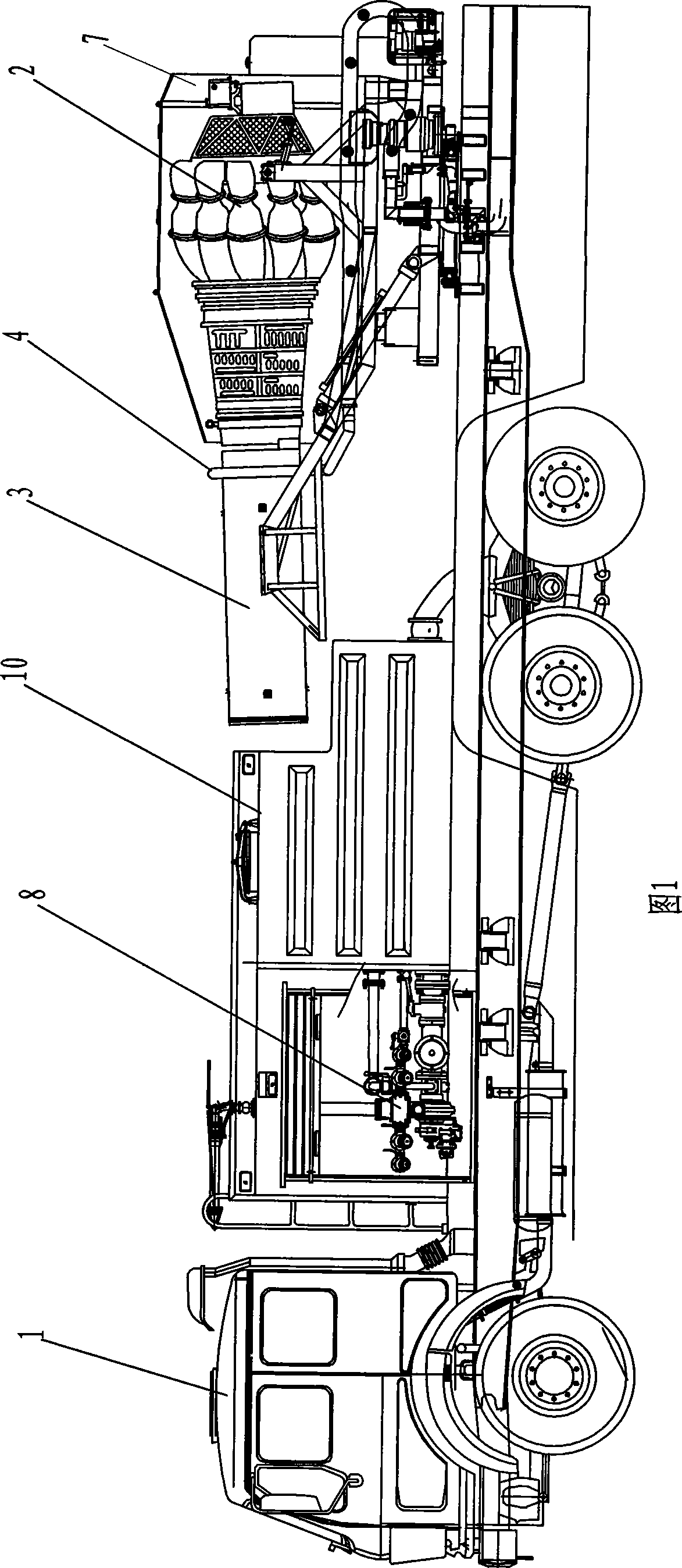 Fire-fighting vehicle-mounted vortex jetting fire extinguisher