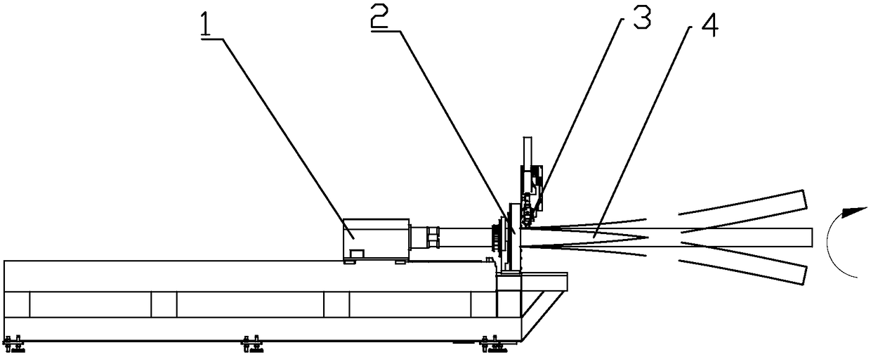 Servo supporting and blanking device used for laser pipe cutting machine