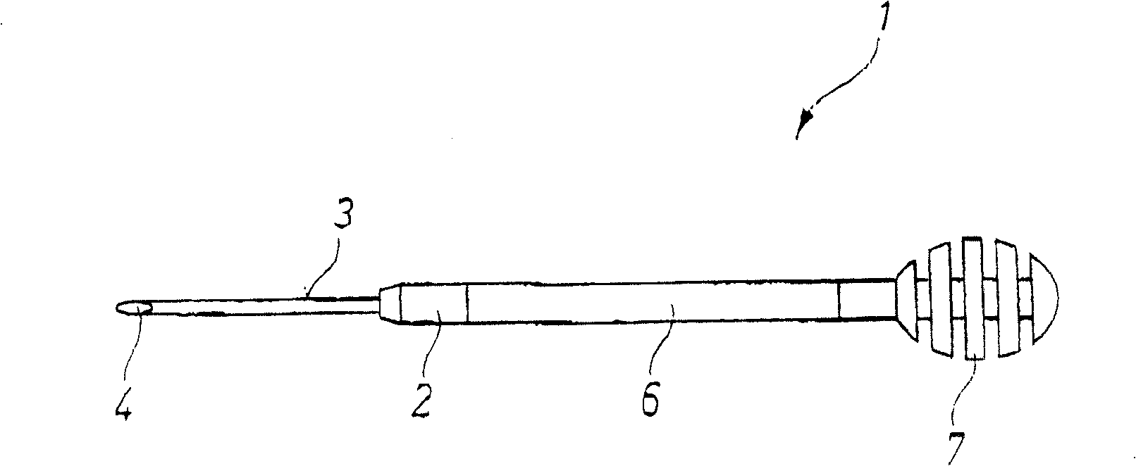 Instrument to take blood samples, from newborn infants and small children