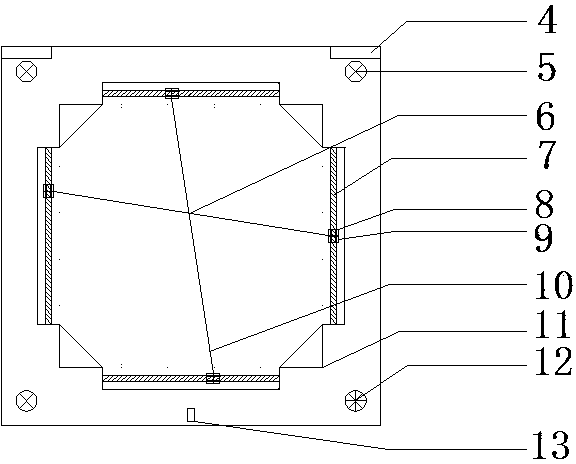 High-rise building measurement control point projection positioning auxiliary device and using method thereof