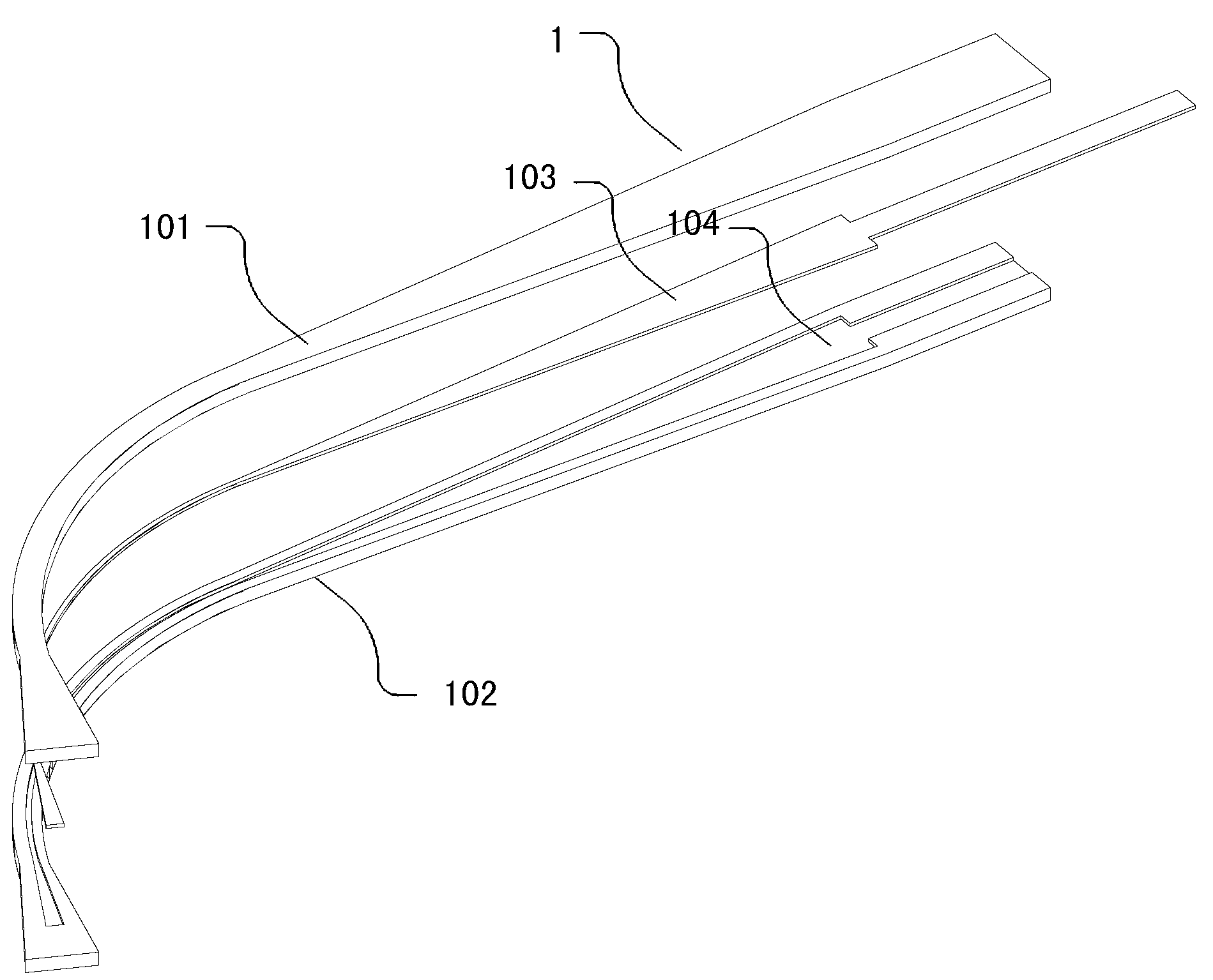 Improved glasses legs, colloid injection manufacturing method and die equipment