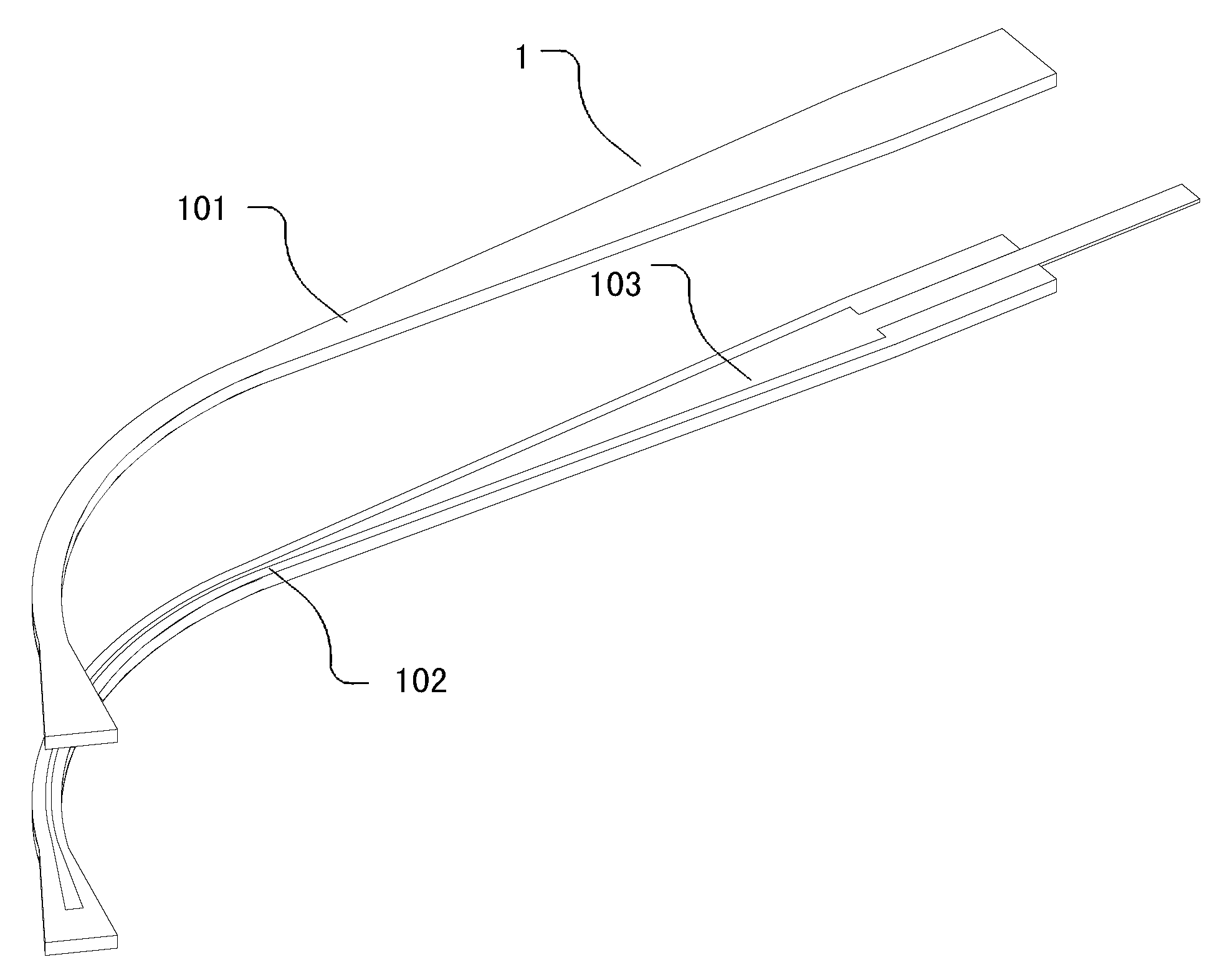 Improved glasses legs, colloid injection manufacturing method and die equipment