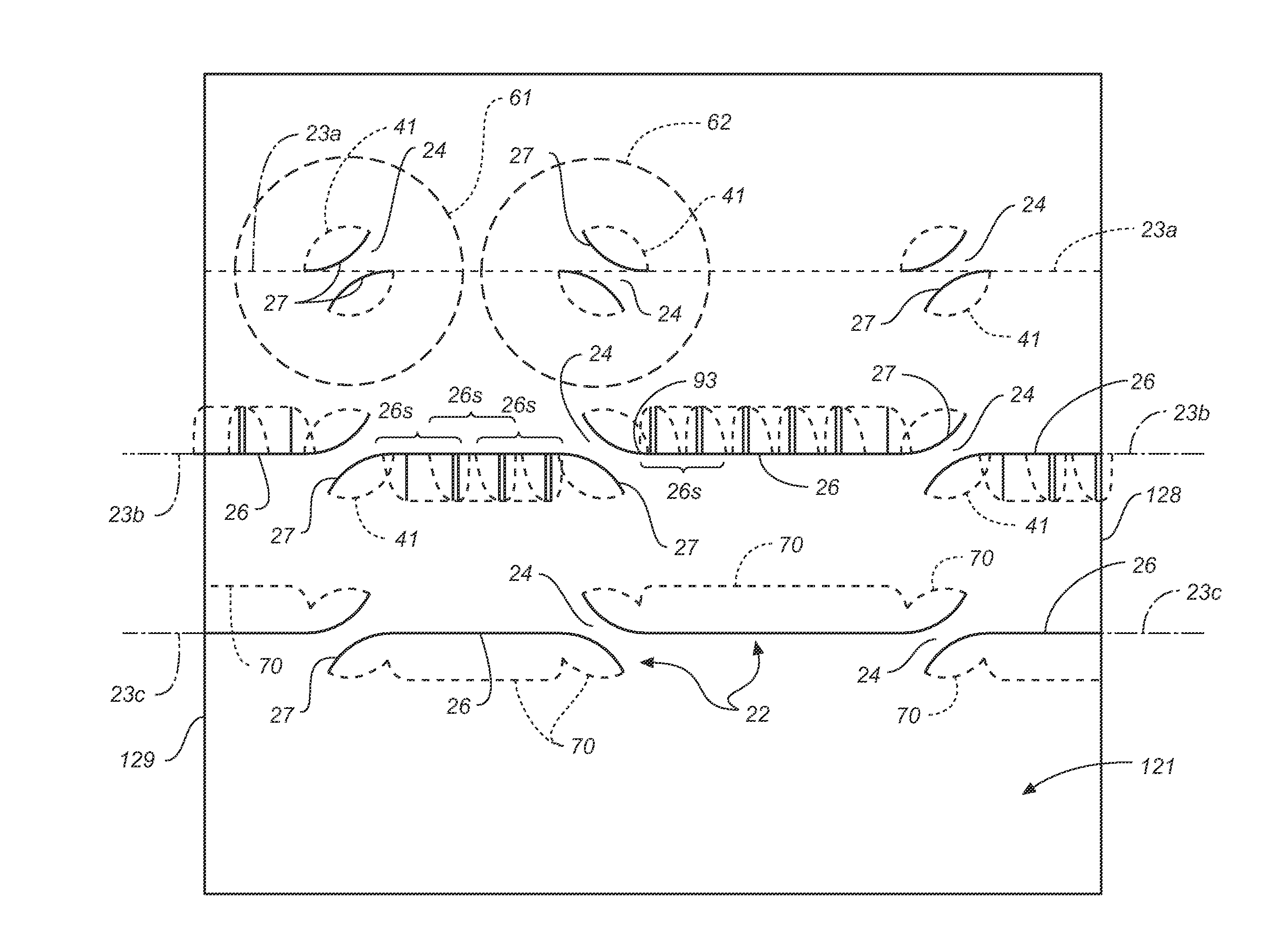 Process of forming bend-controlling structures in a sheet of material, the resulting sheet and die sets therefor