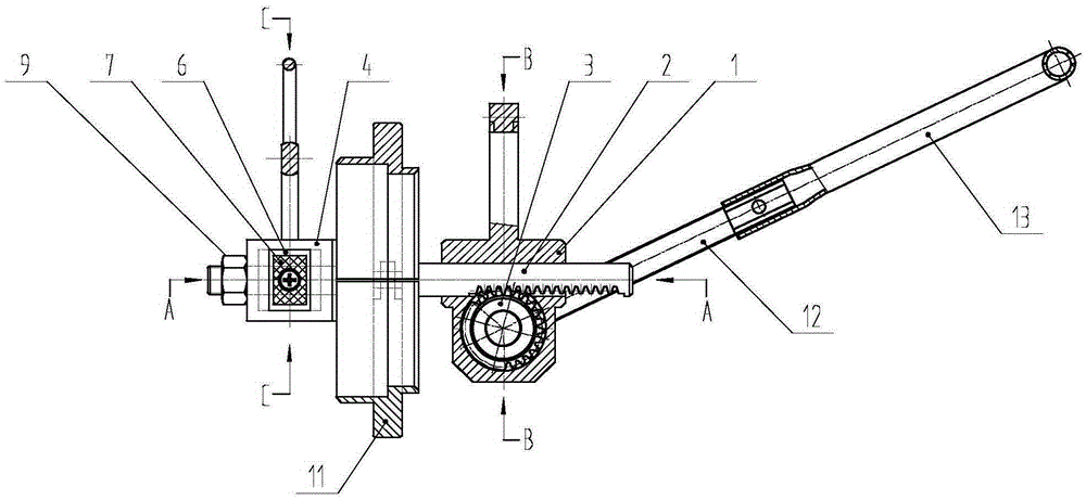 Manual operating tool for inserted connection of slotted head steel tubes