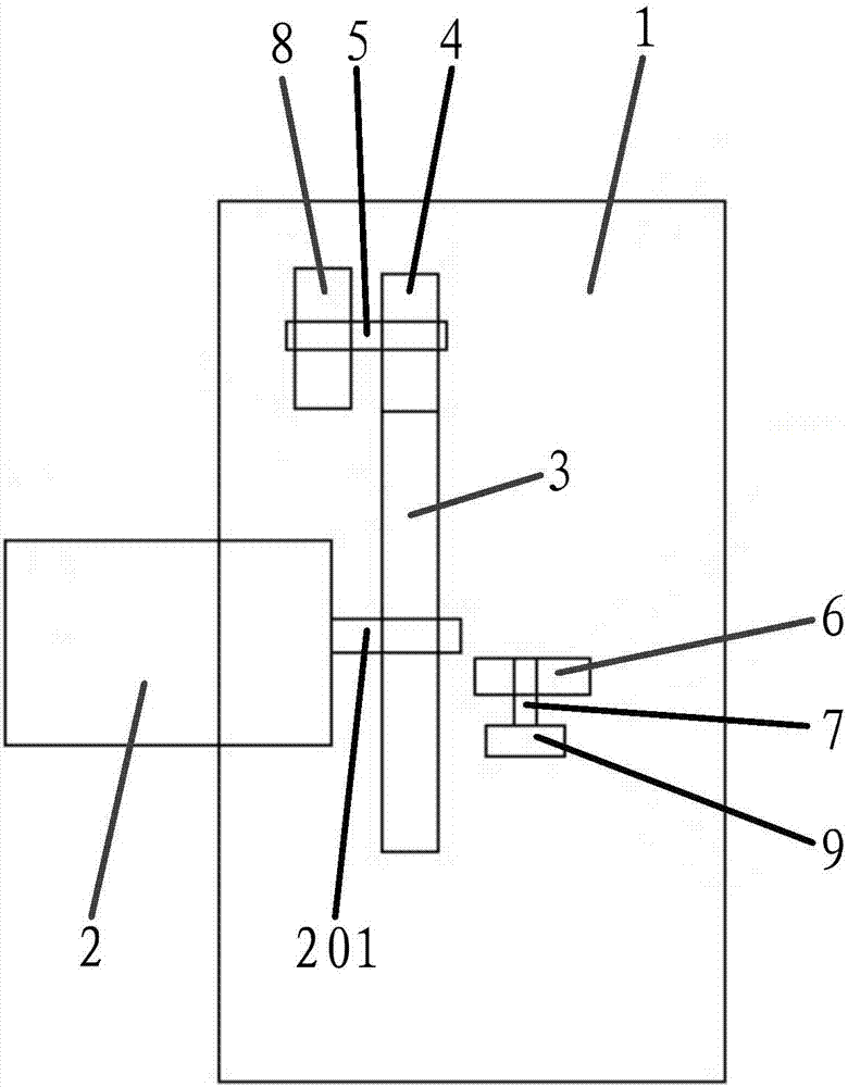 Angle adjusting device for rear-view mirror and vehicle