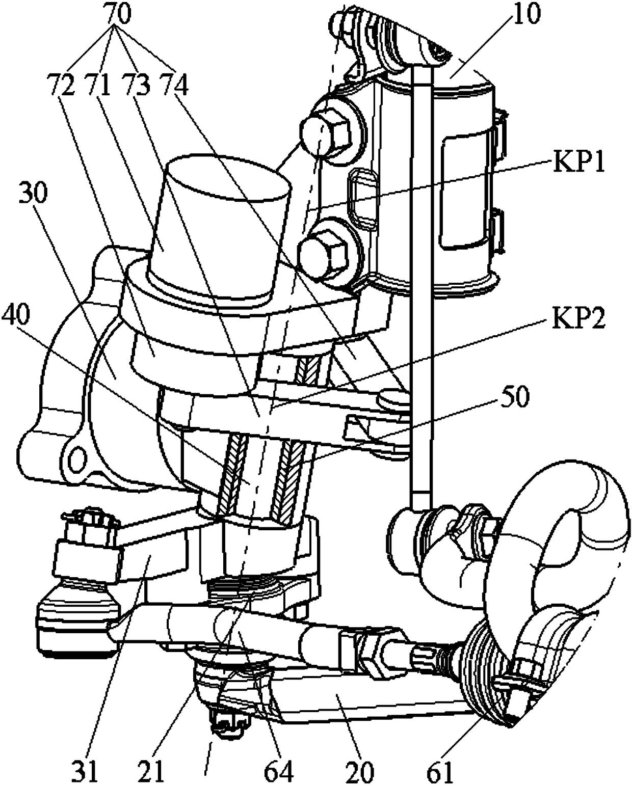 Steering and suspension system