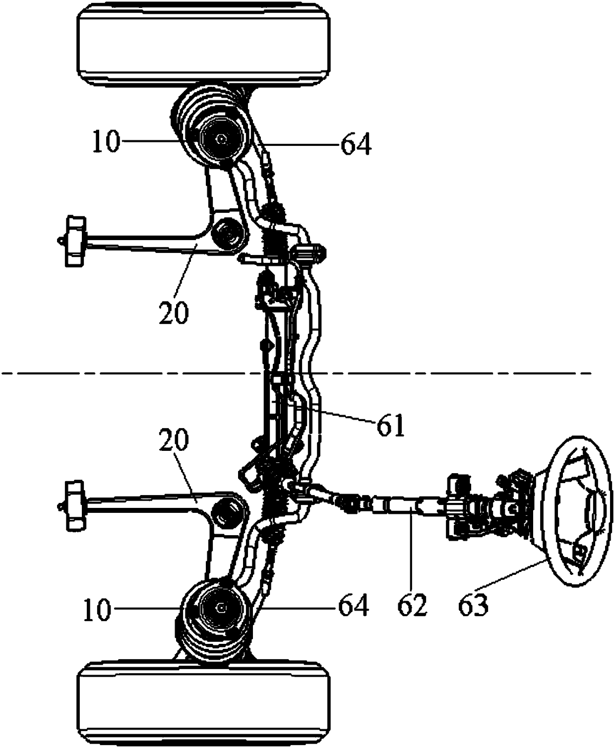 Steering and suspension system