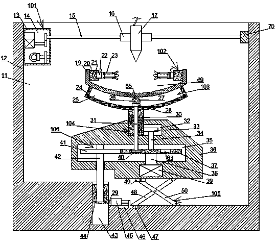 Laser cutting device capable of achieving three-dimensional cutting based on complex workpieces