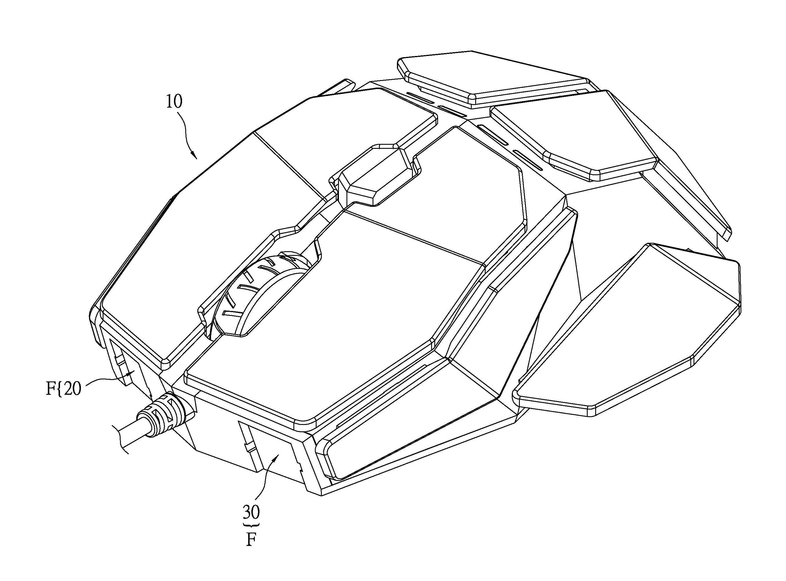 Computer mouse having detachable modules