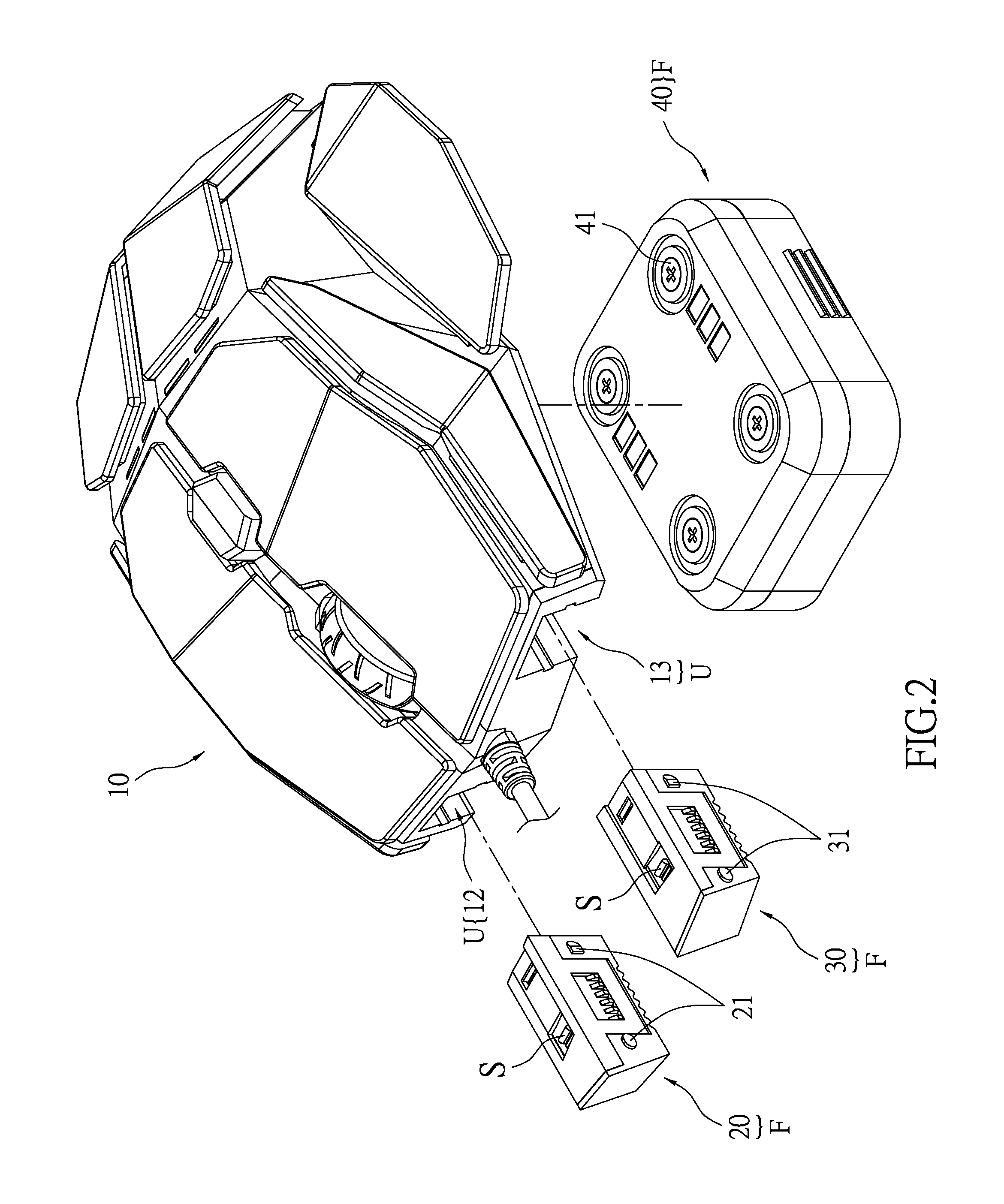 Computer mouse having detachable modules