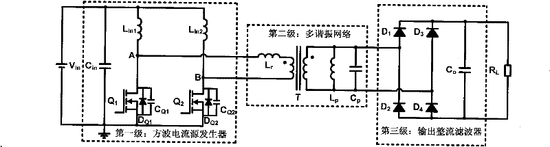 Current-type multi-resonance direct current (DC) converter