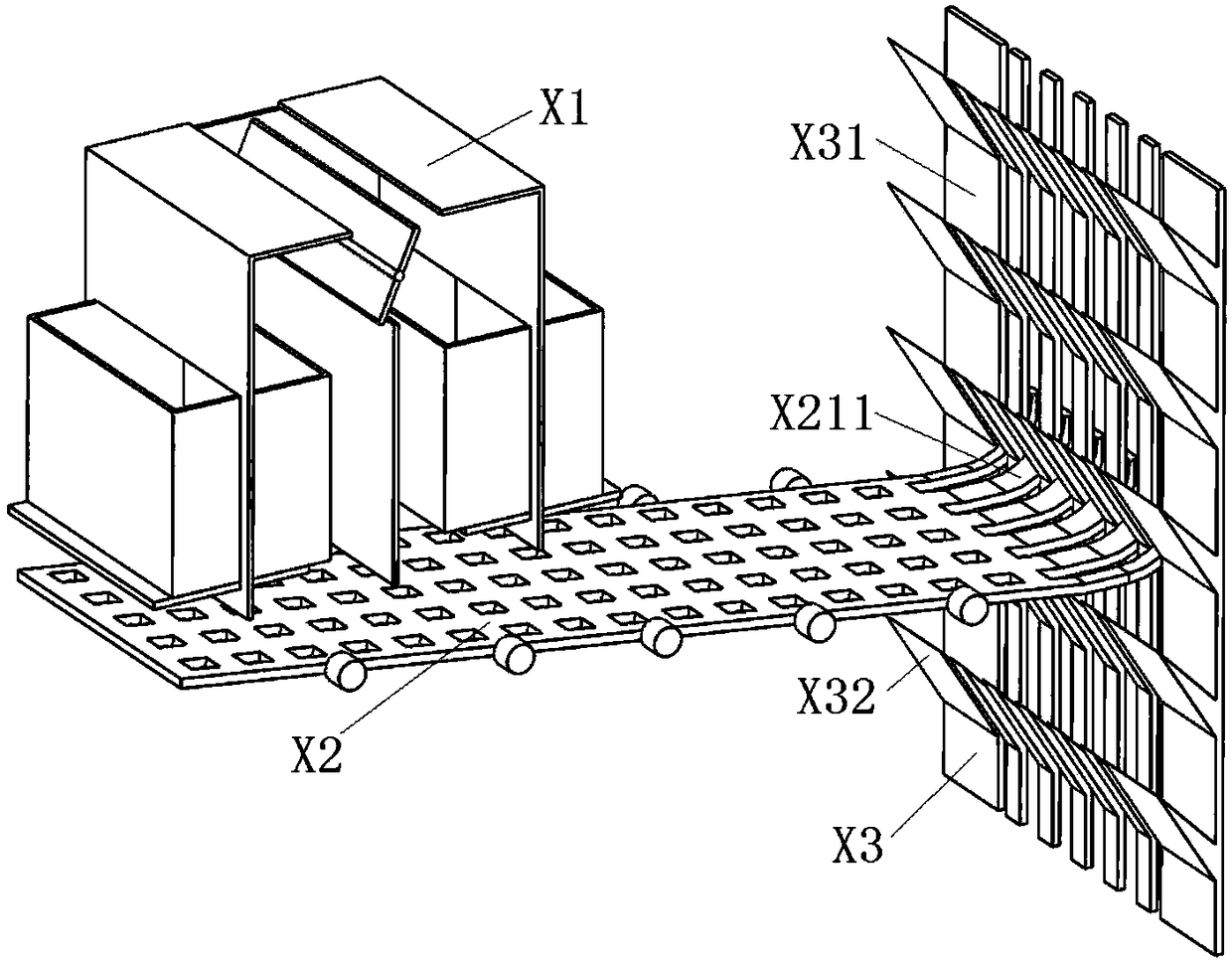 High-speed feeding system for rolling mill and working method thereof