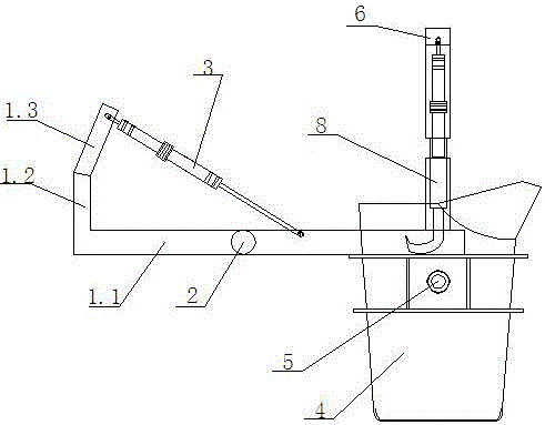 A kind of slag removal device for ladle