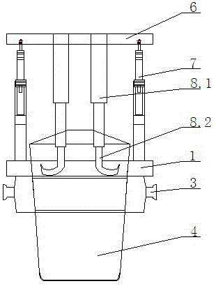 A kind of slag removal device for ladle