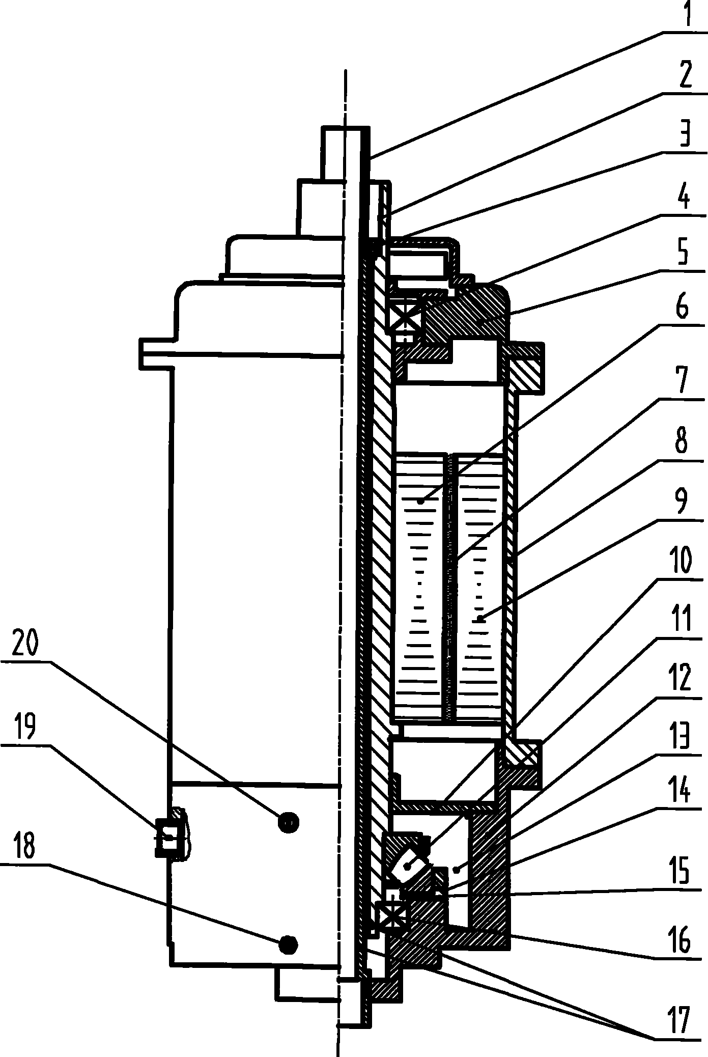 Permanent magnet direct driving motor with large axial directional load