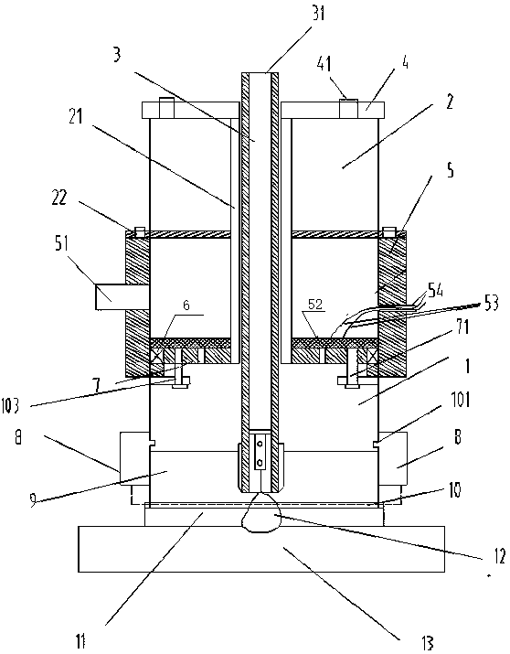 Underwater local dry-method GMAW welding torch for double-layer gas structure