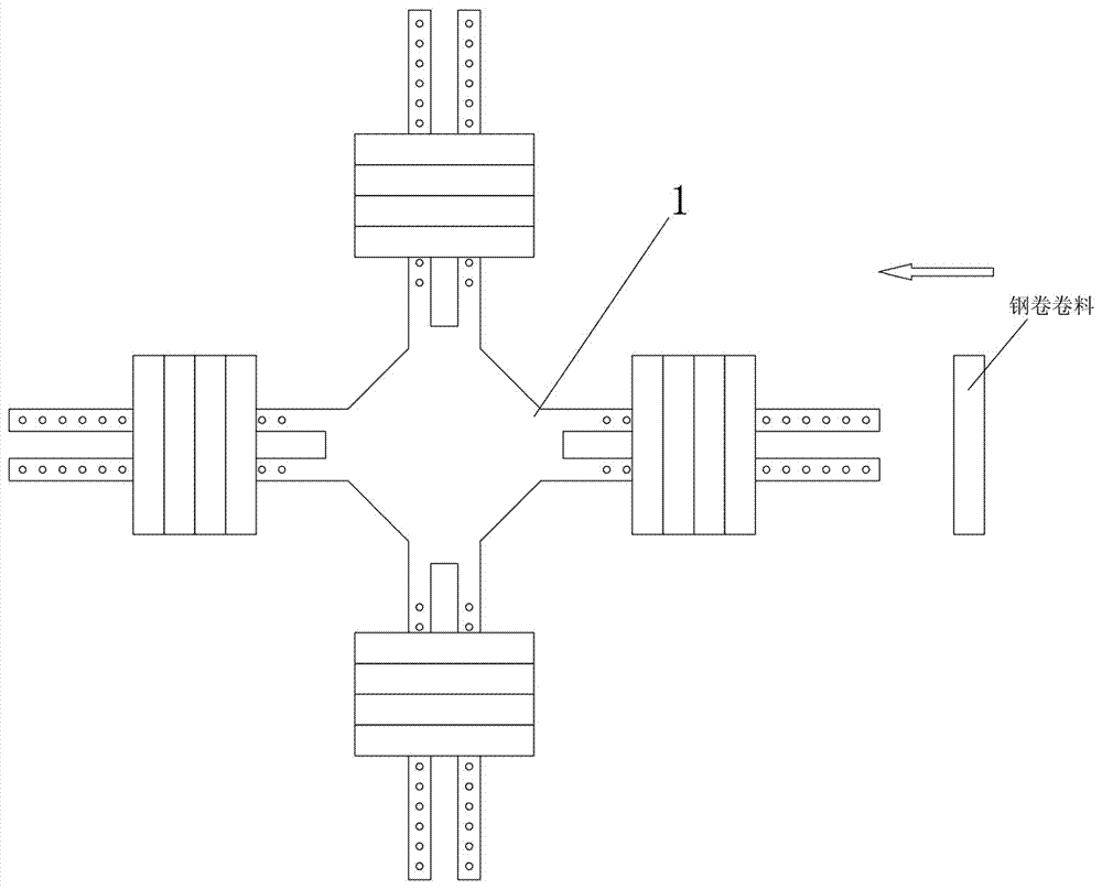 Packing method suitable for steel coil materials with width of 30-70 mm