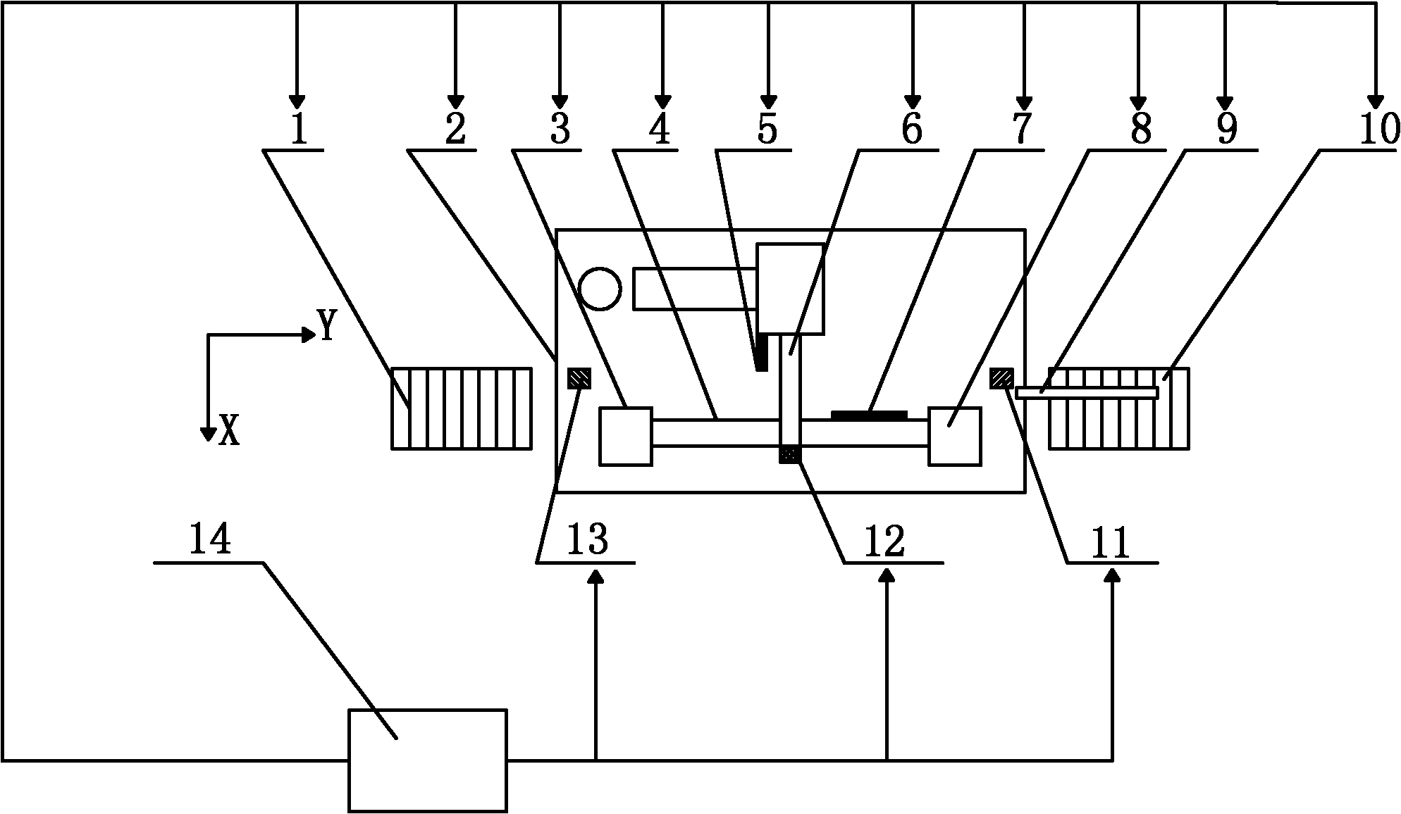 Horizontal adaptive mechanical precision straightening device for linear bars