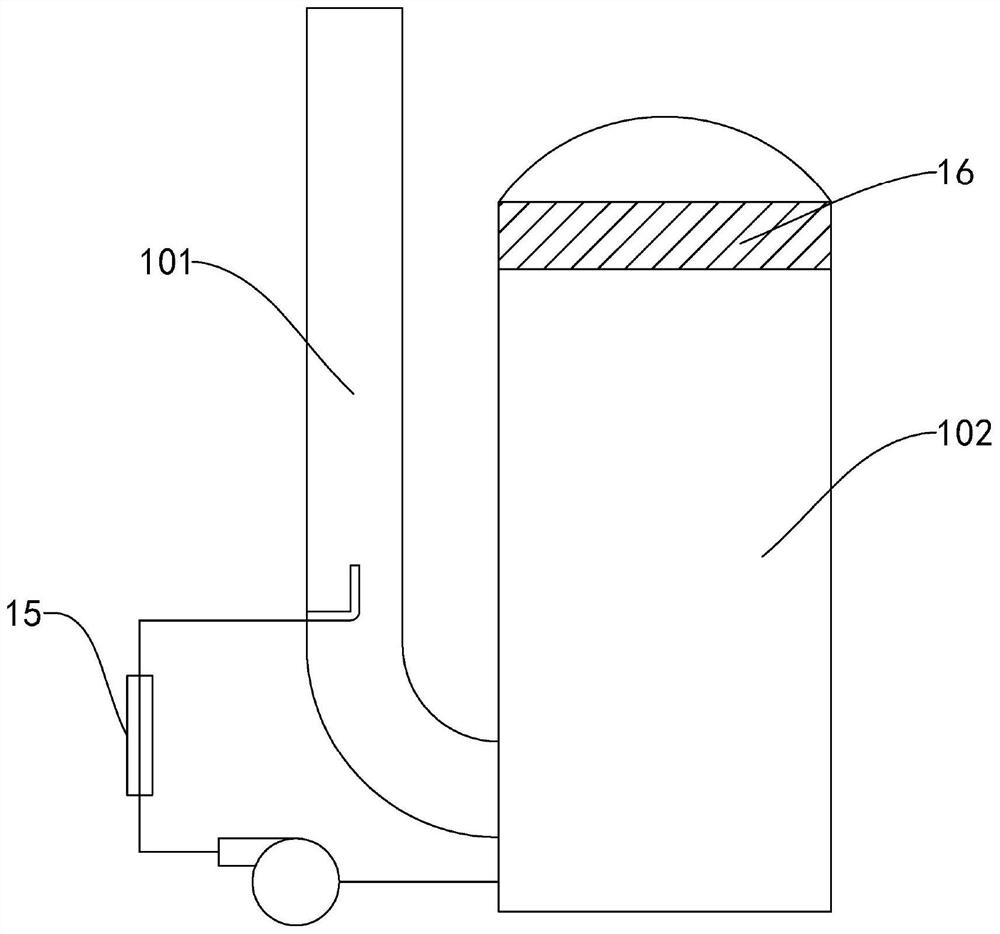 Flue gas purification device for spray roasting hydrochloric acid regeneration device