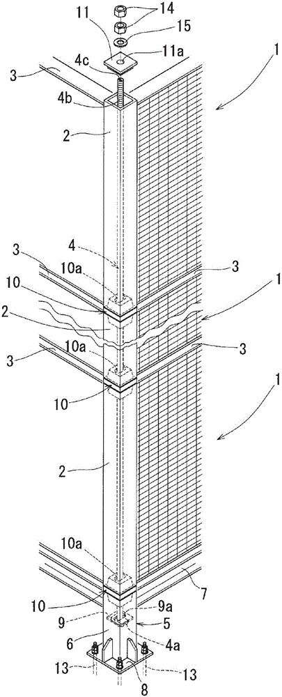 Connection method for container-type unit building