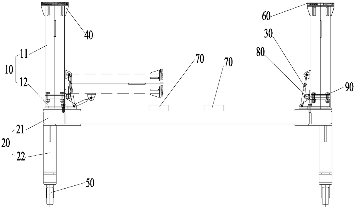 Transfer device and transport equipment with the transfer device