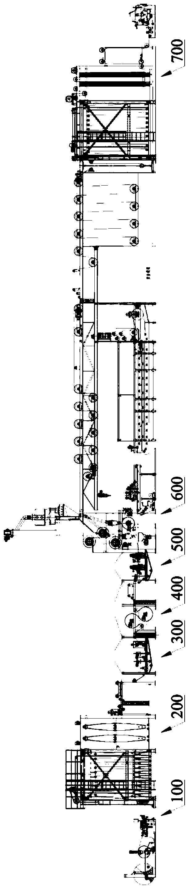 Asphalt waterproof roll production line