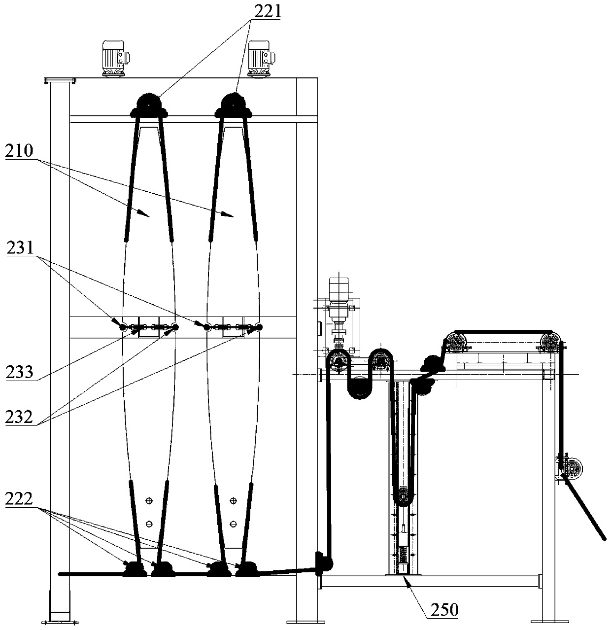 Asphalt waterproof roll production line