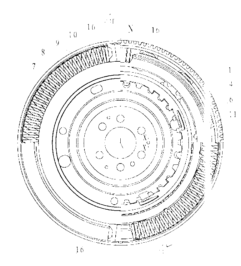 Double-mass flywheel for double-clutch automatic speed changer