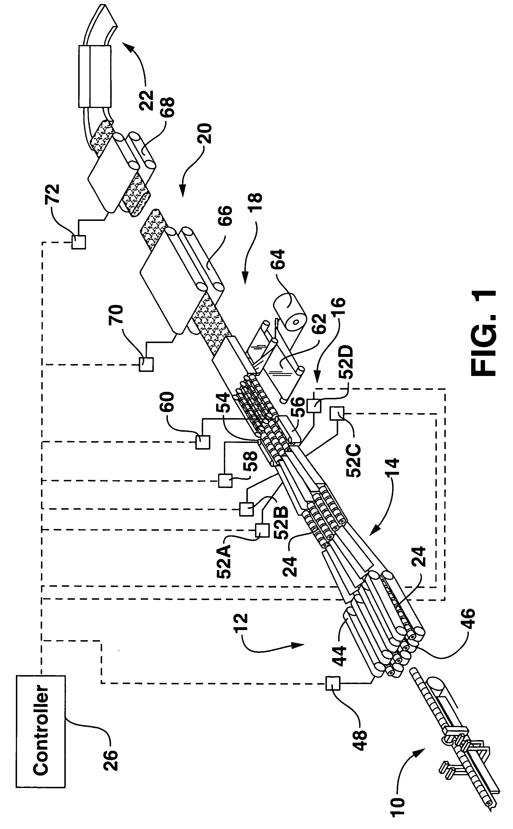 Variable position constant force packaging system and process for using same