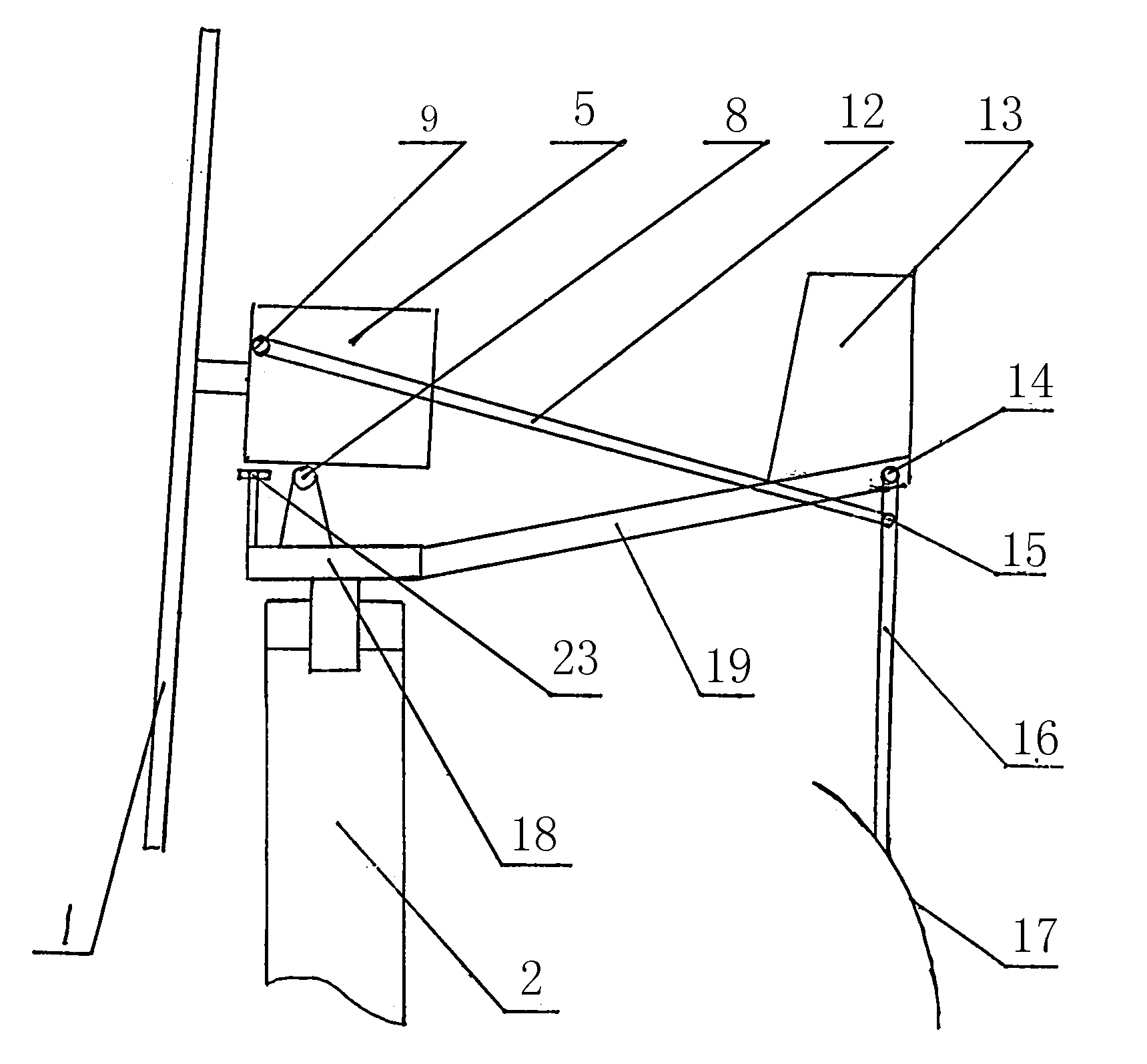 Wind turbine generator adopting wind speed rudder for controlling backward speed regulation