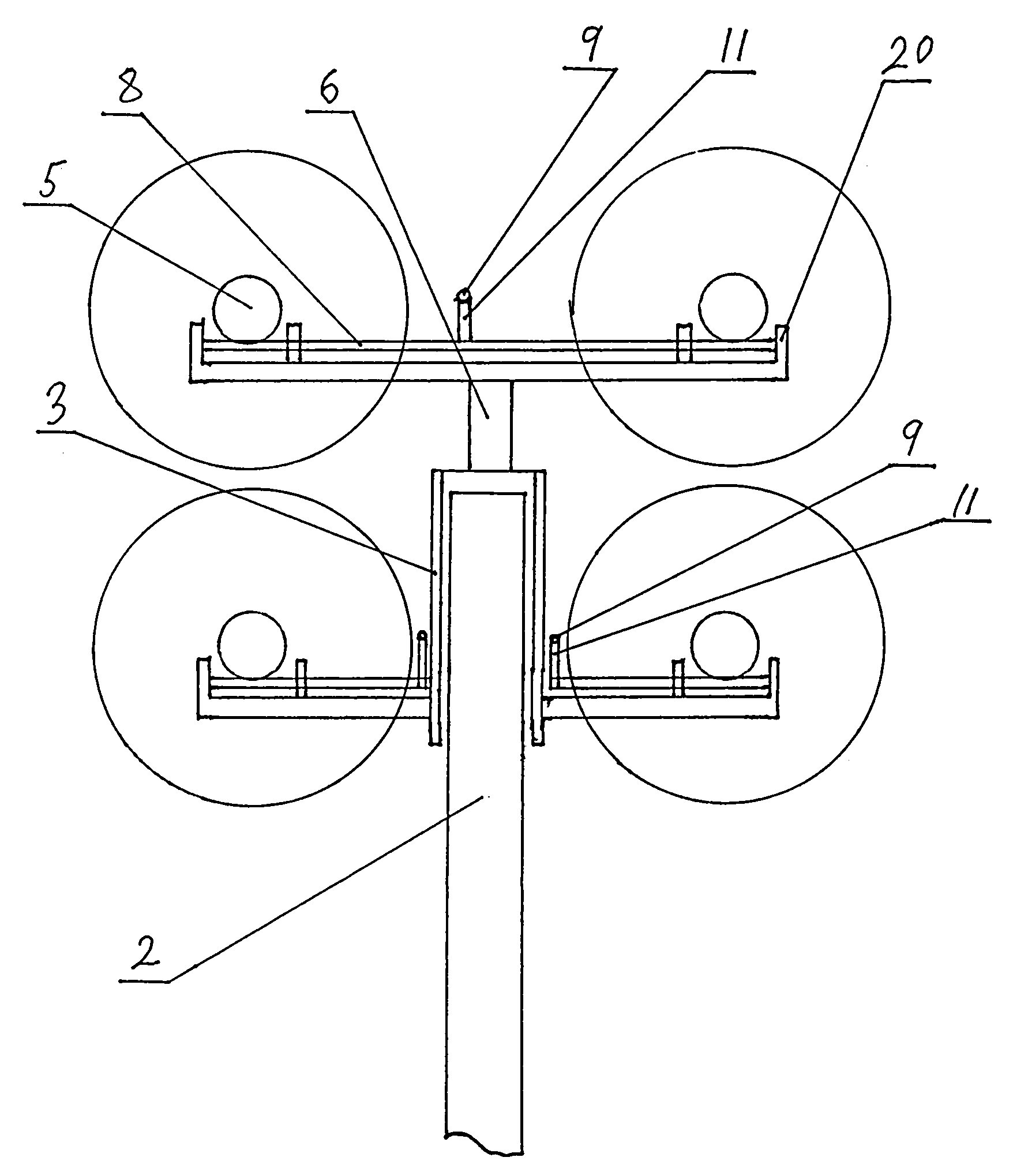 Wind turbine generator adopting wind speed rudder for controlling backward speed regulation