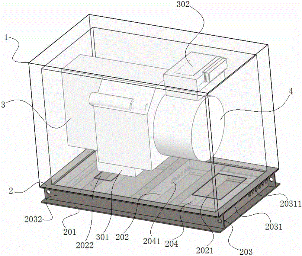 Admission method of full water cooling ultra-silence generator set