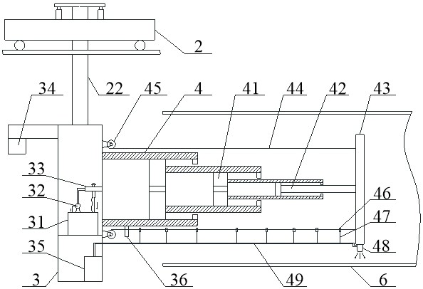 Large construction pipeline inner wall spraying and conveying equipment