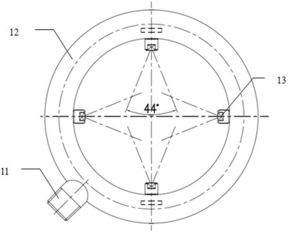 Sectional step type cooling device for hot rolling of high-strength steel bars