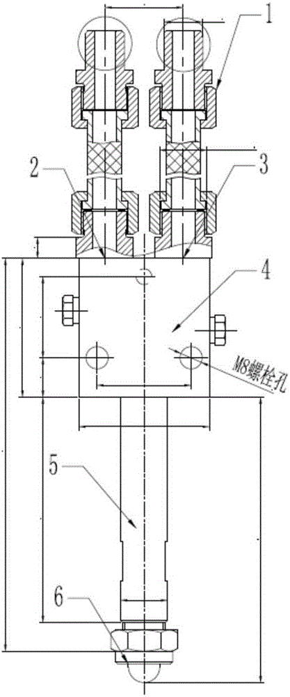 Sectional step type cooling device for hot rolling of high-strength steel bars