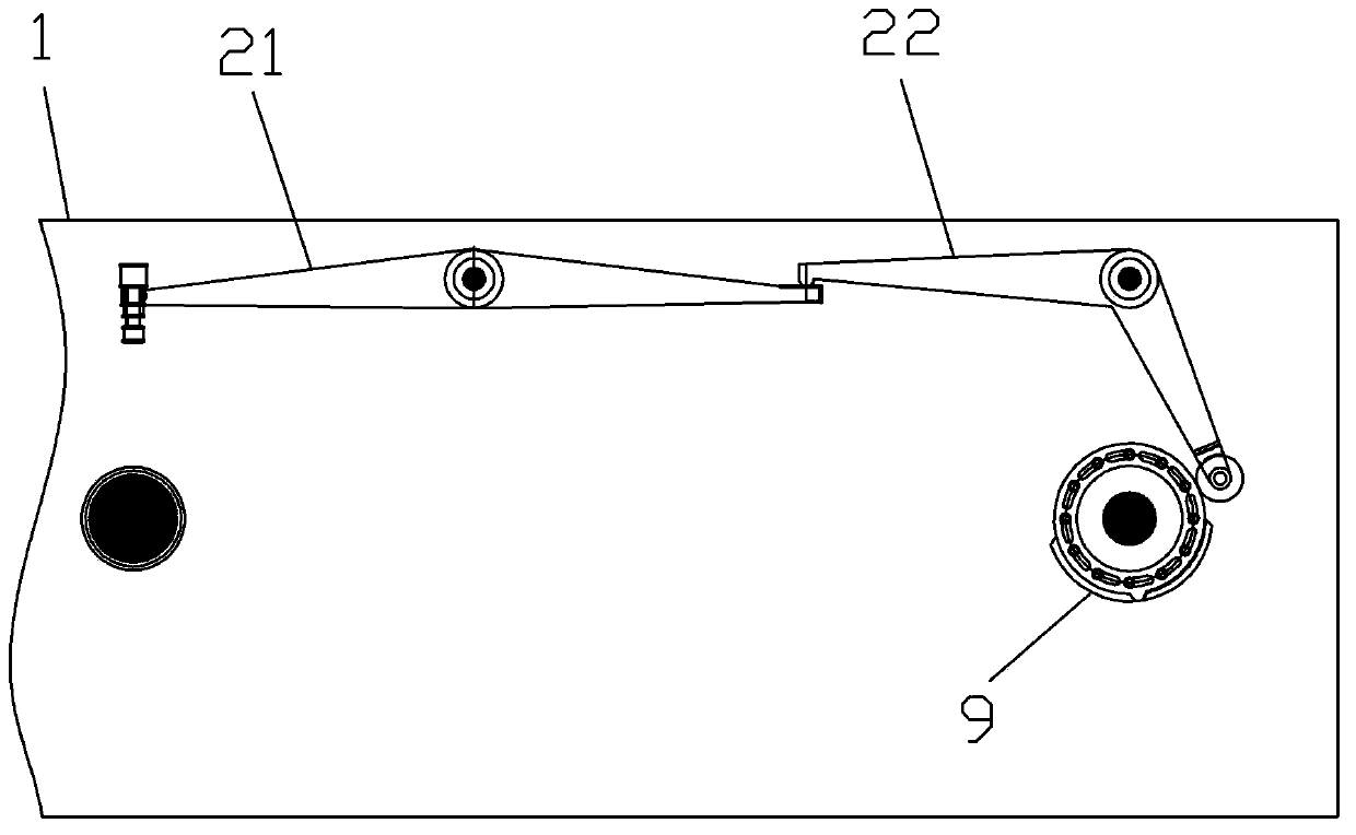 Separation and reunion automatic control mechanism of spring machine clutch