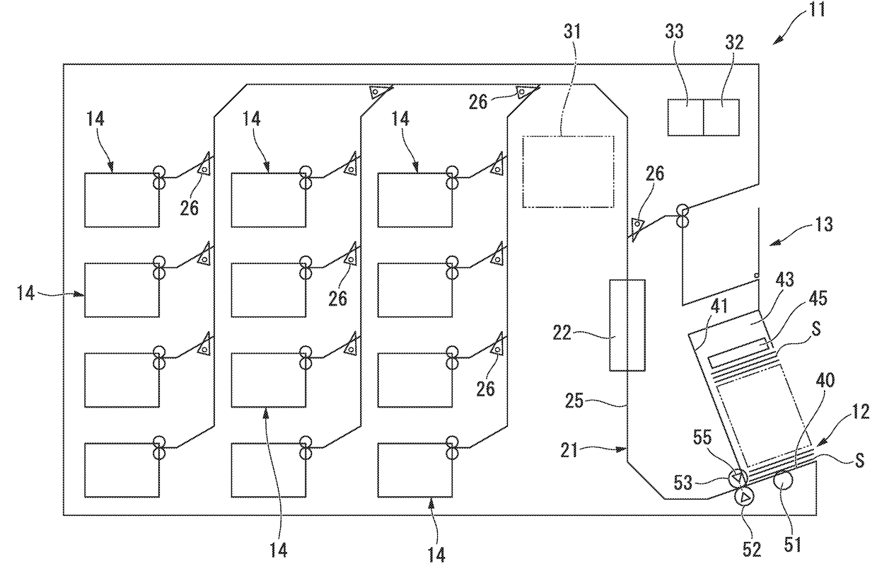 Paper sheet processing device and partition card