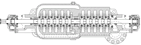 Four-stage series-and-parallel connection pump