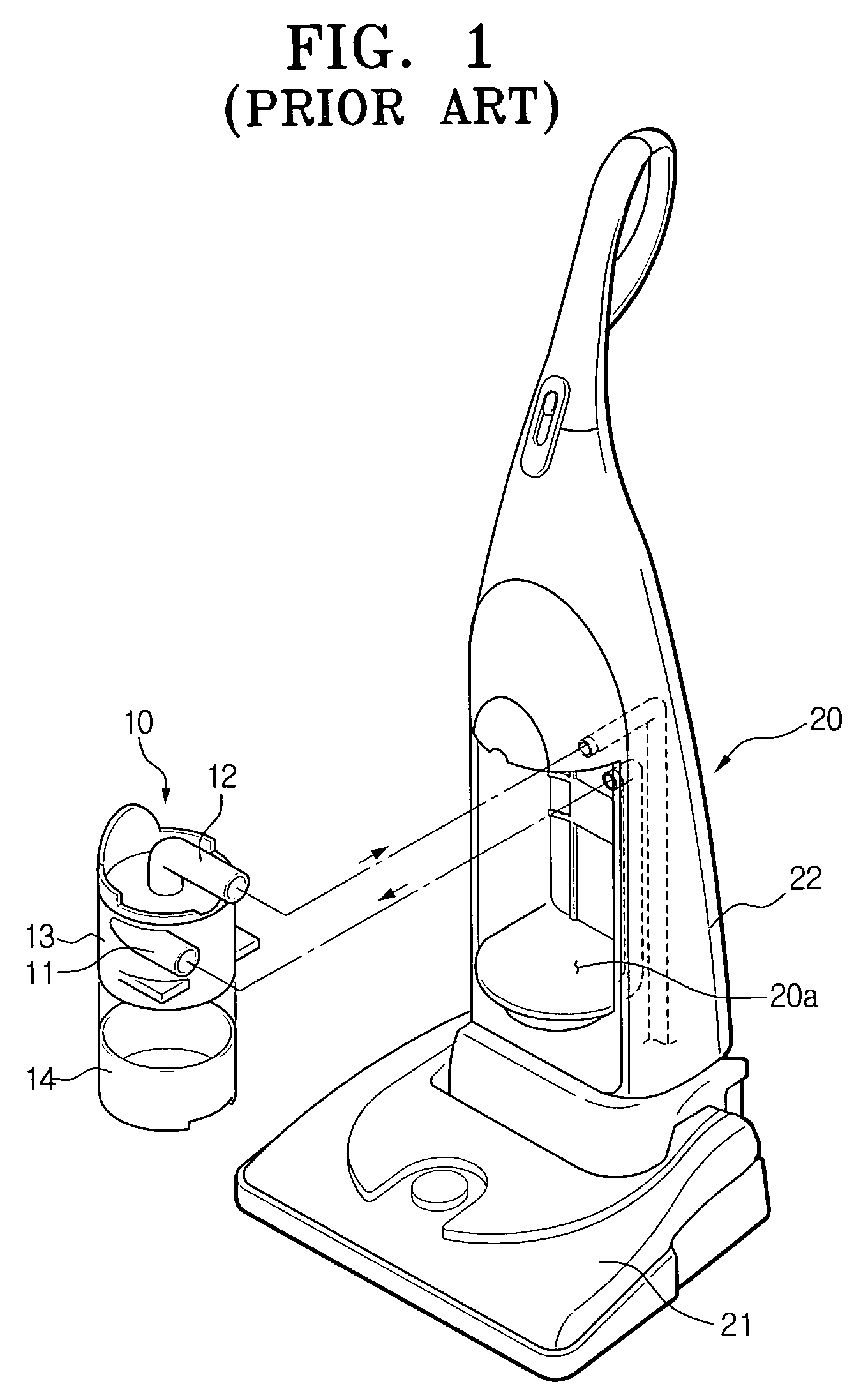 Dust collecting apparatus for a vacuum cleaner