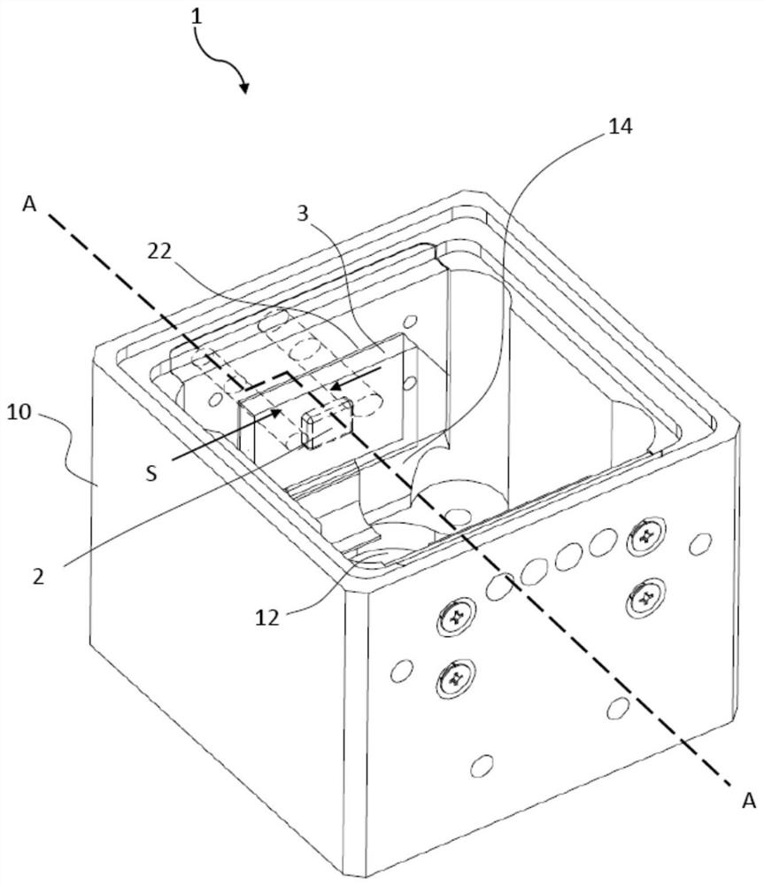 Vibration measurement assembly with accurate positioning device for height direction motion sensing piece