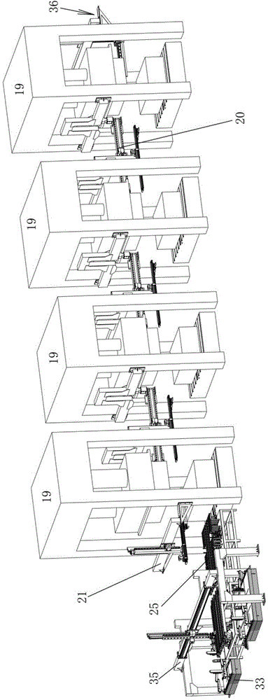 Material transfer mechanical hand and plate stamping production line