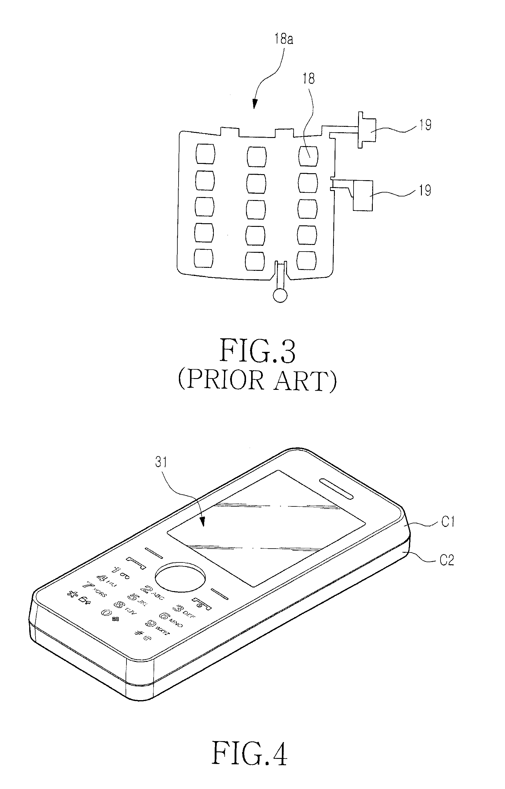 Keypad assembly for mobile phone