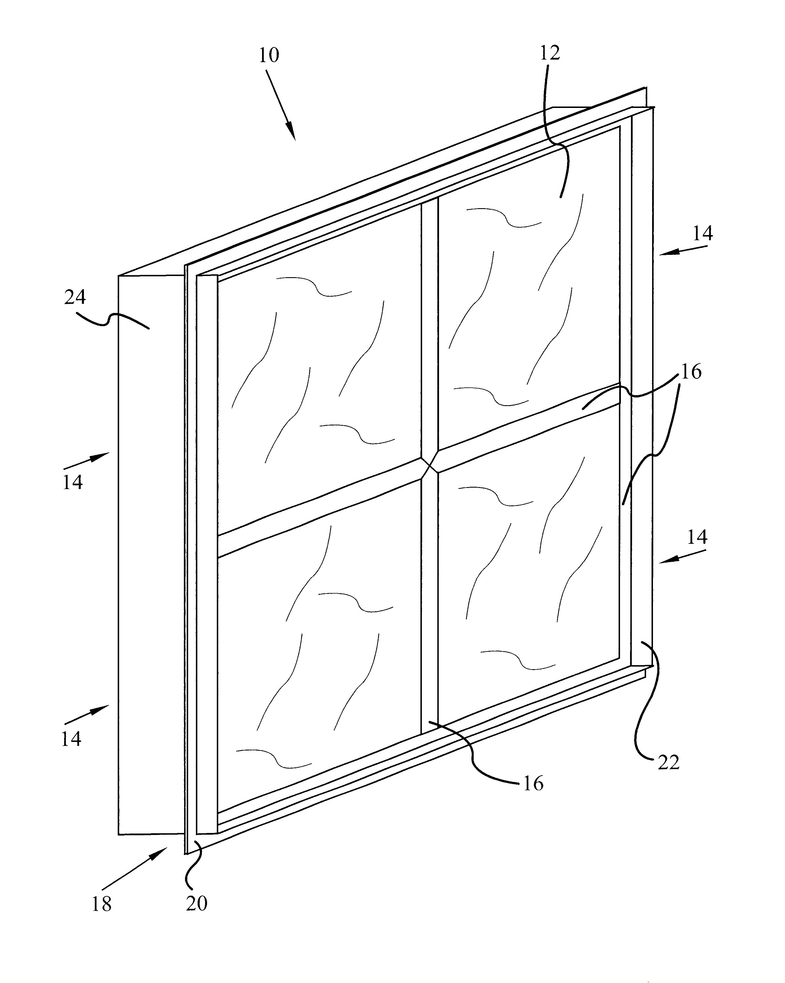 Glass block structure with phenolic resin framework