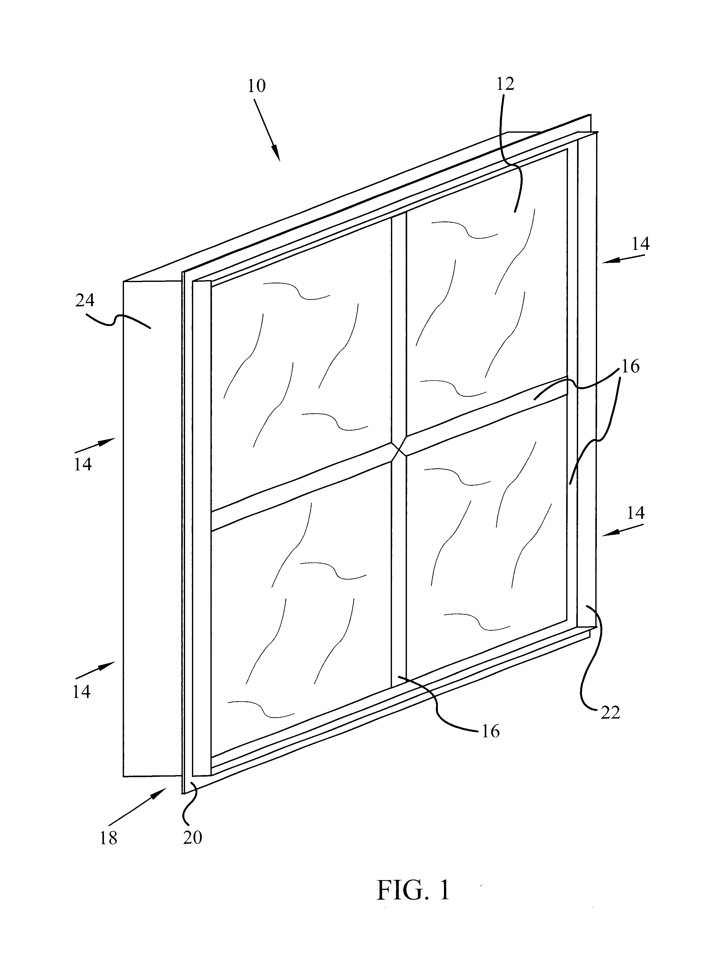 Glass block structure with phenolic resin framework