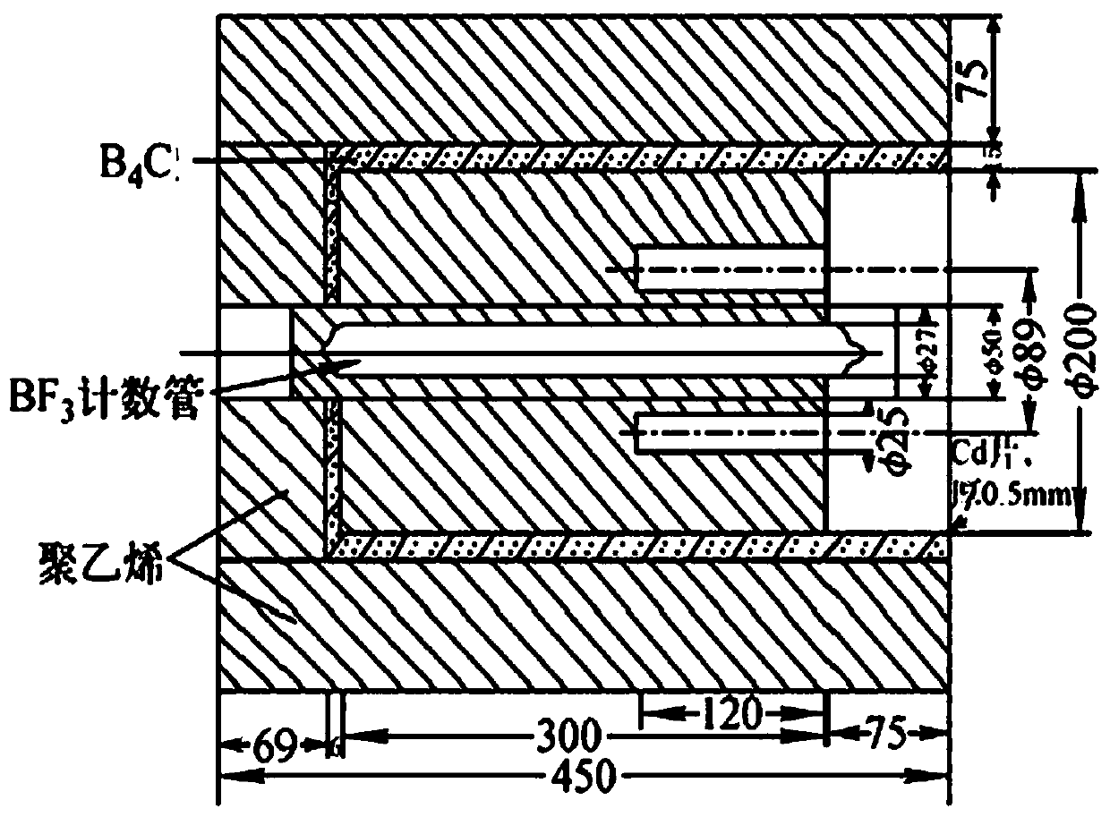 Wide-energy-spectrum BF3 long neutron counter measurement system