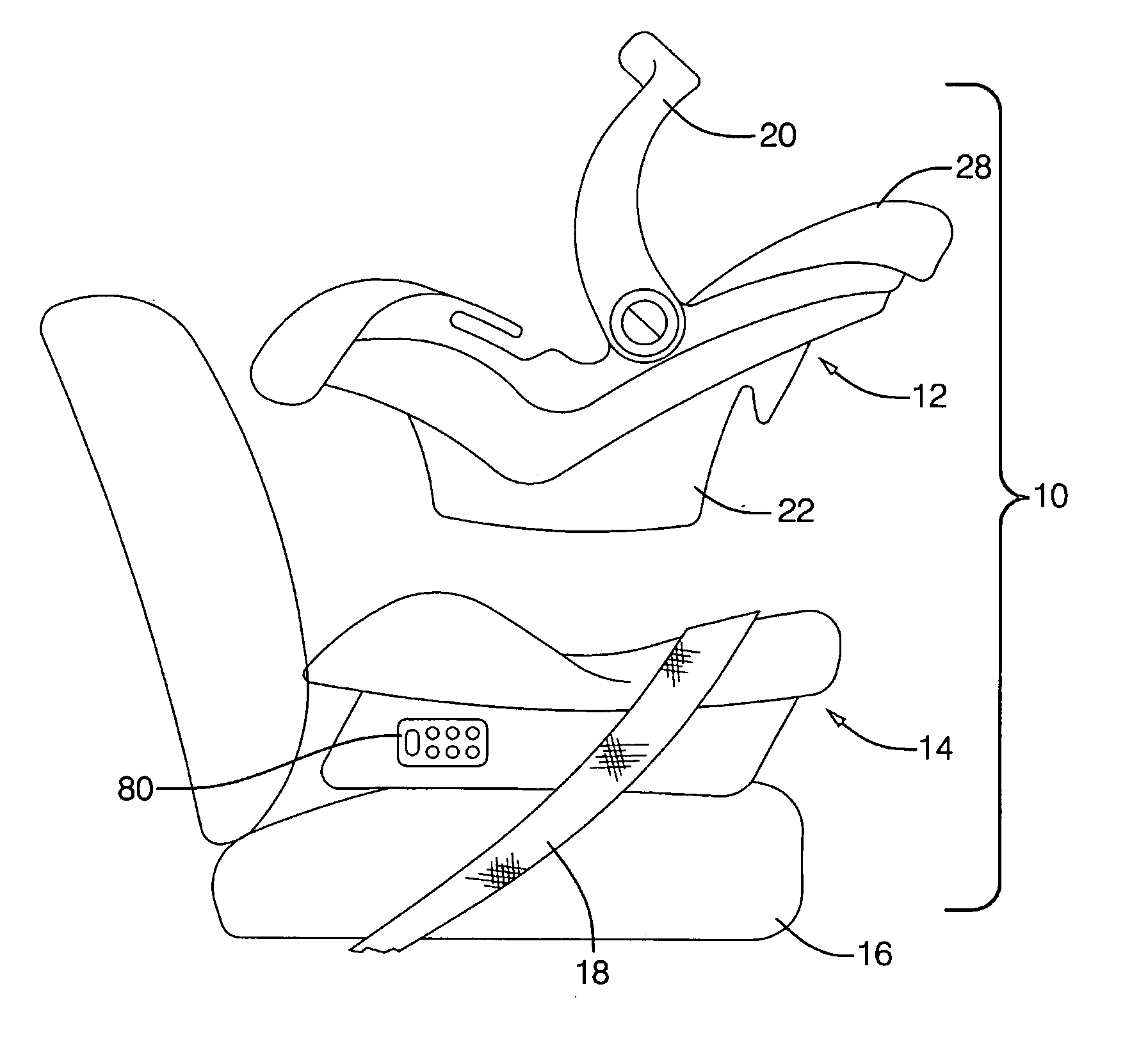 Child restraint system comprising control unit for evaluating harness adjustment